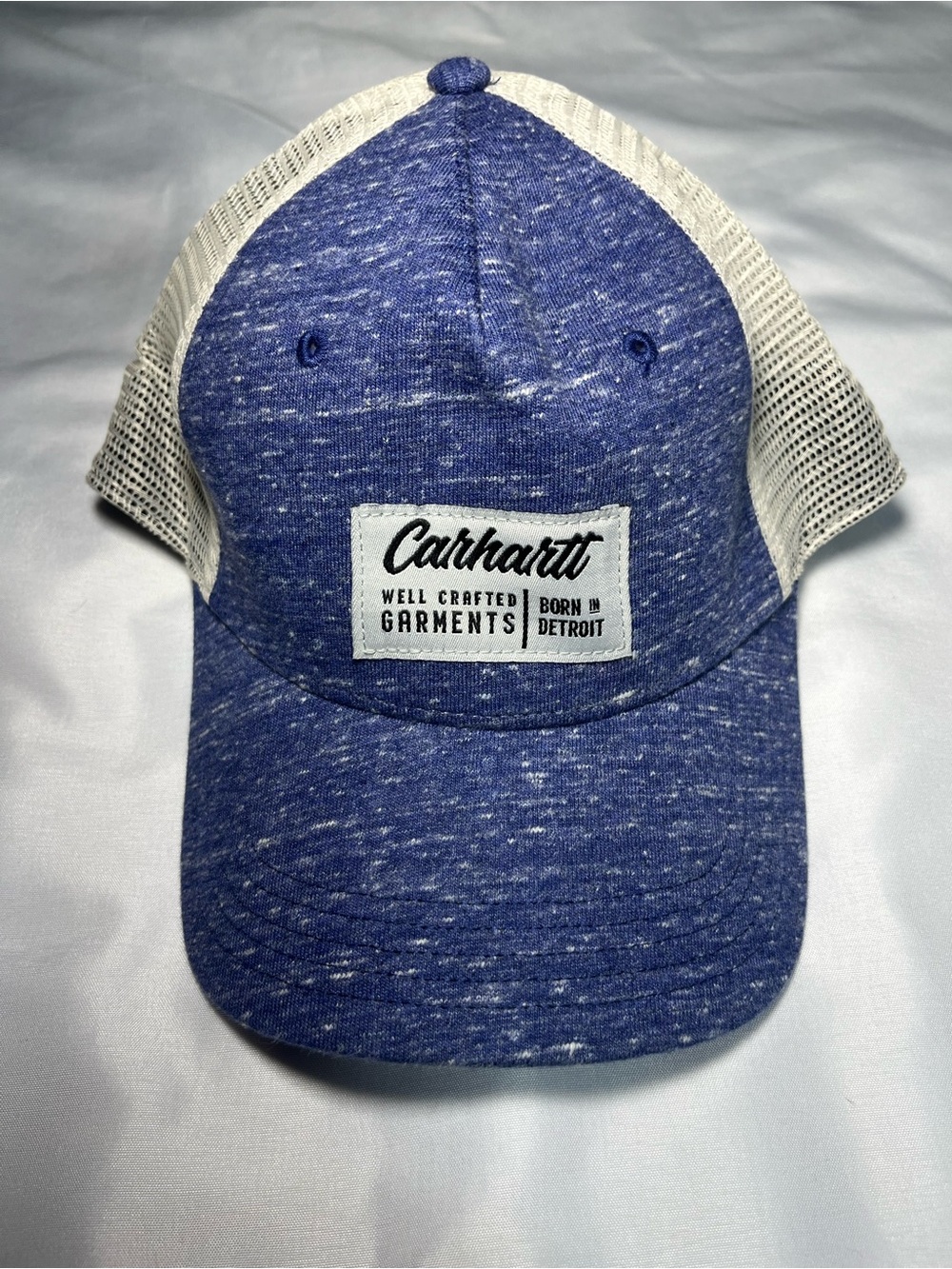 Carhartt Trucker Hat Blue White Mesh Snapback Cap Well Crafted Garments Detroit